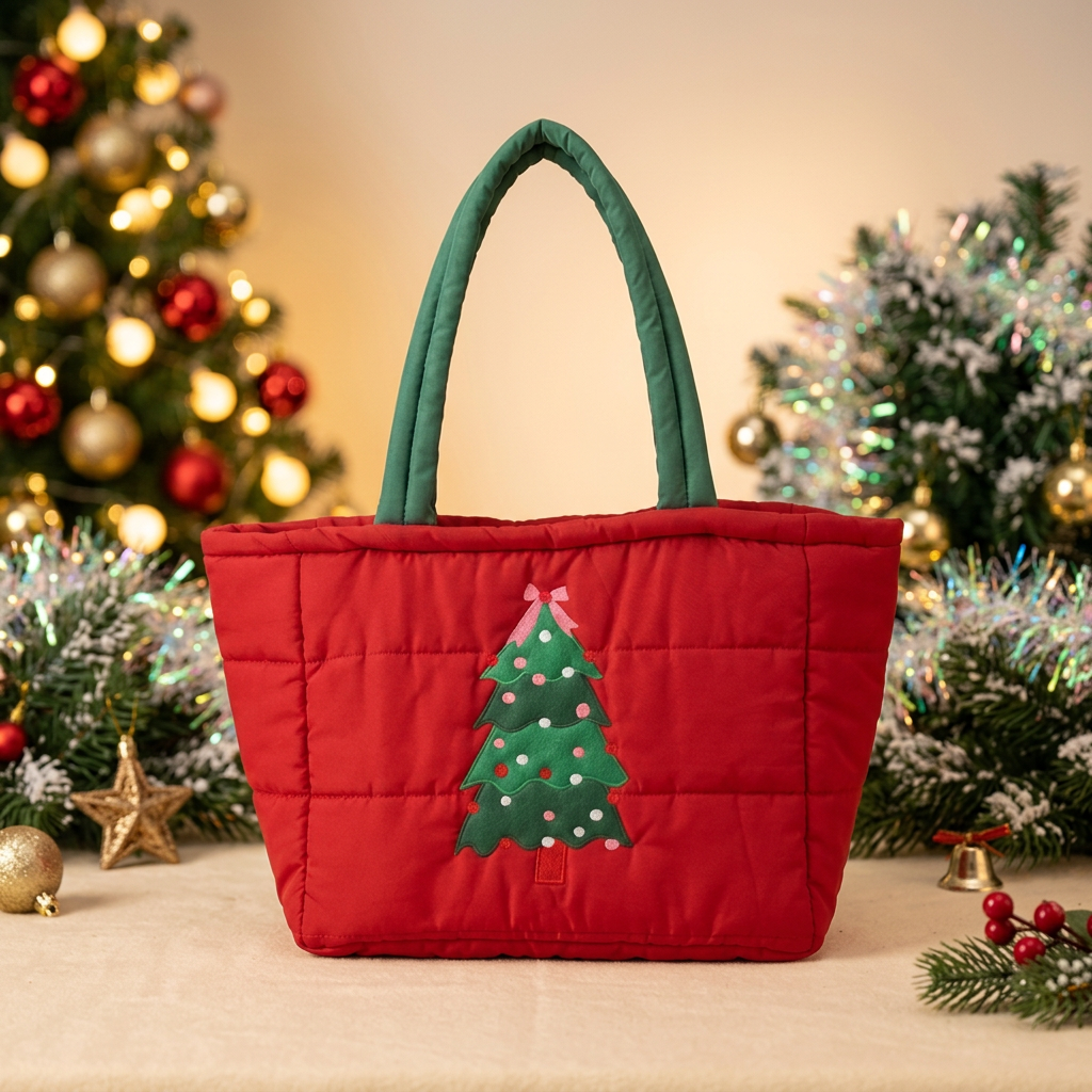 Holiday Christmas Tree Tote Bag