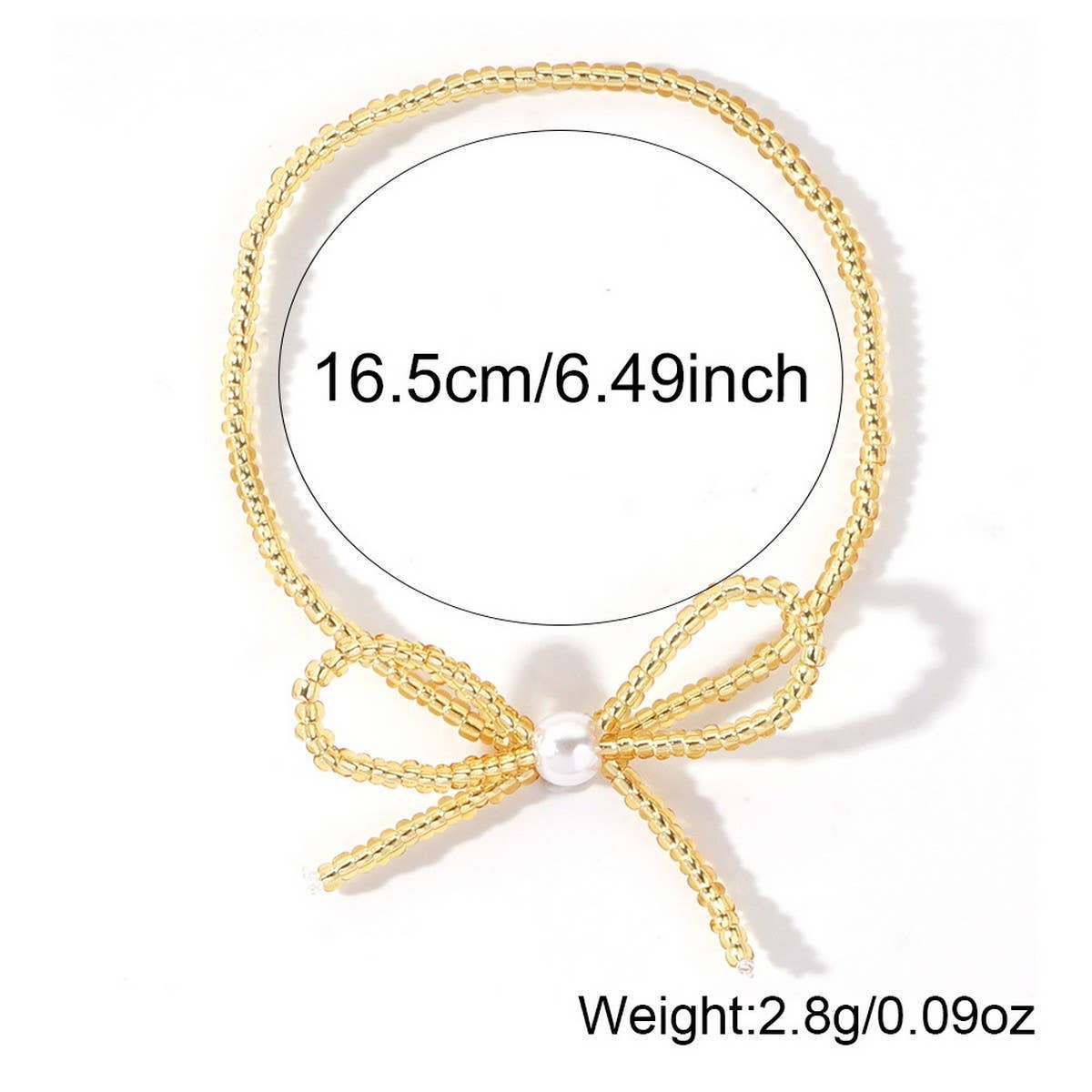Delicate Millet Beaded Bow Bracelet