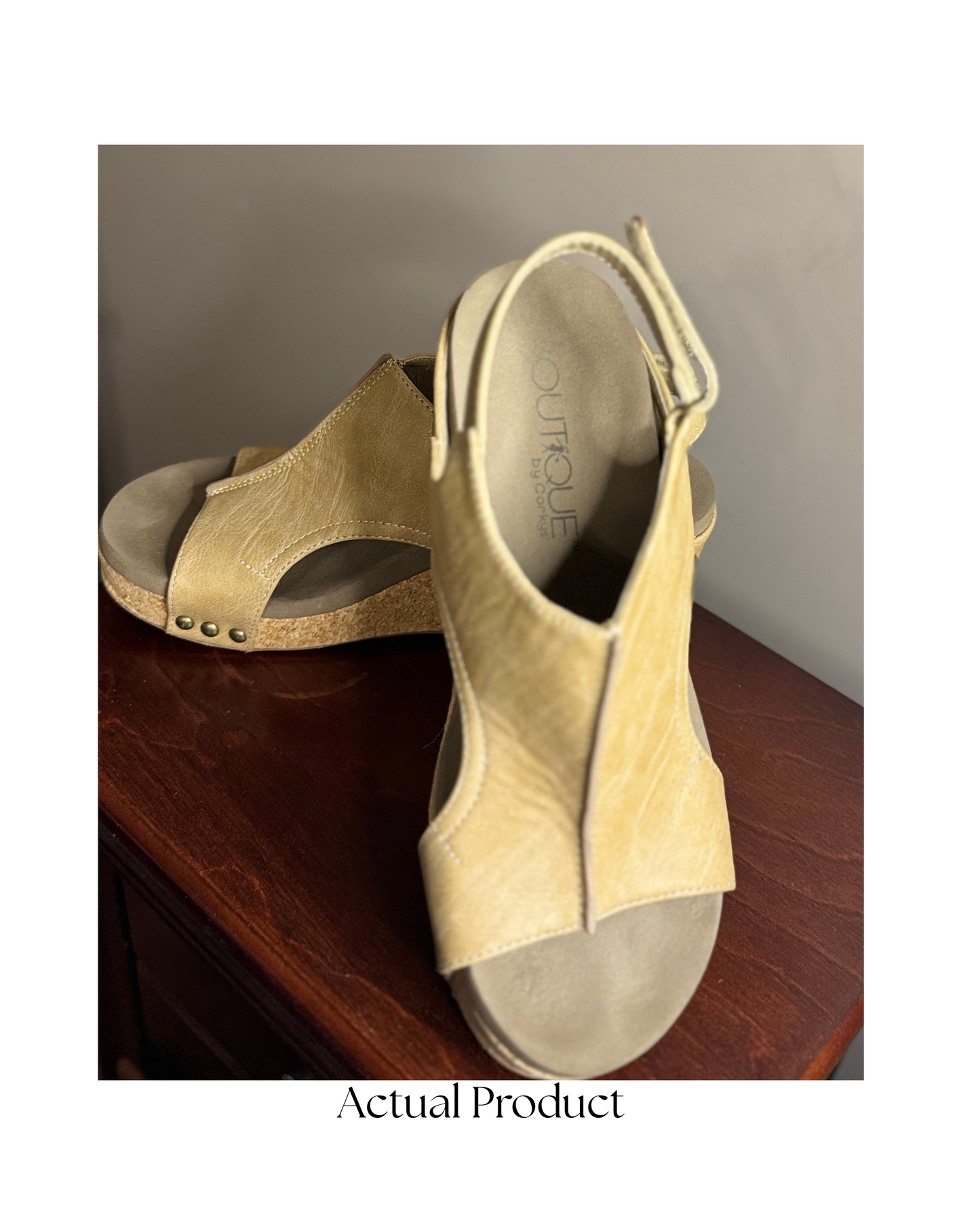 Carley Taupe Smooth Wedges by Corkys *Gently Worn*