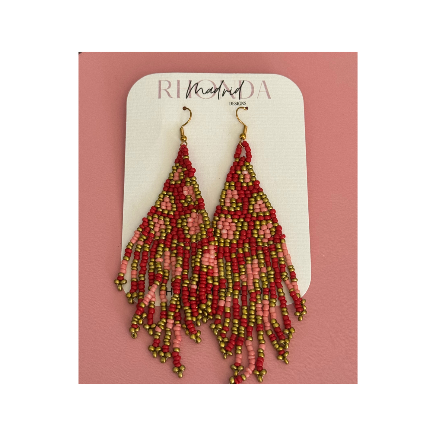 Handcrafted Dangle Beaded Earrings