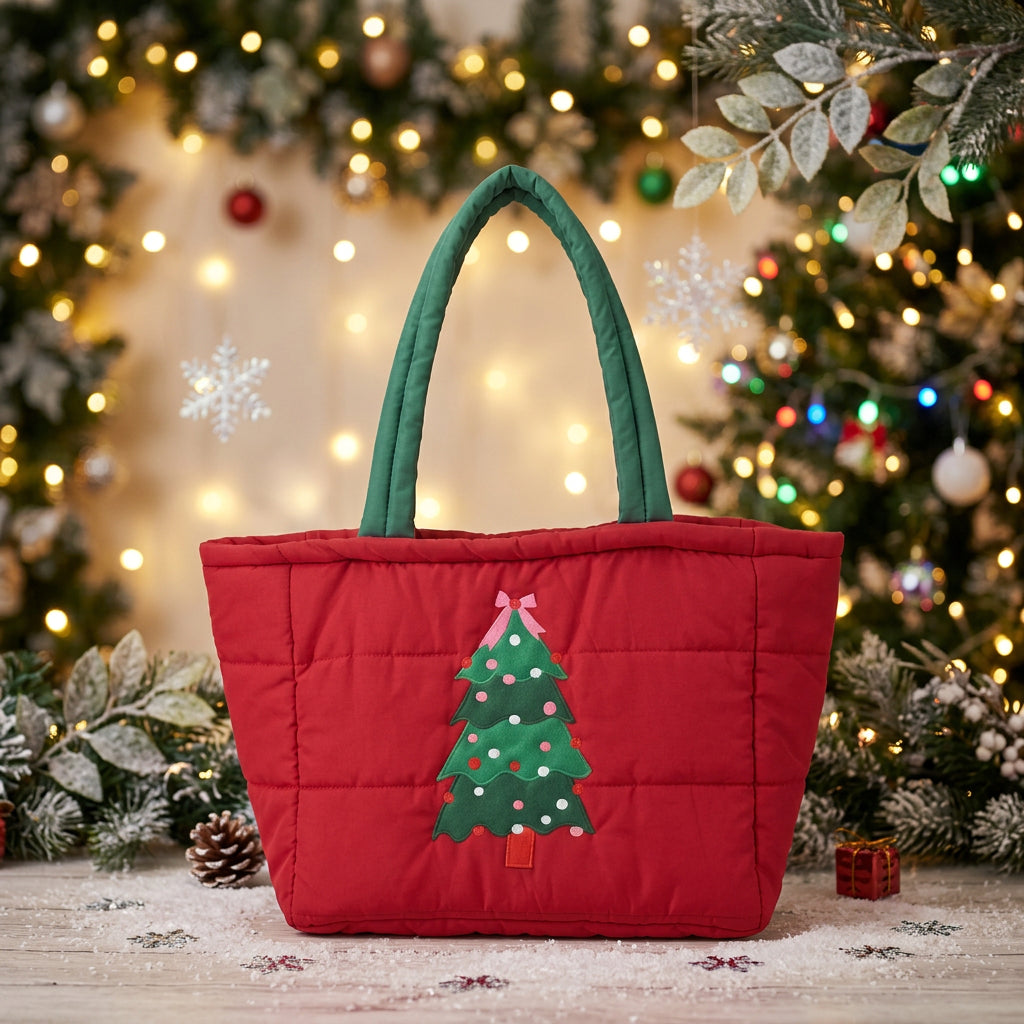Holiday Christmas Tree Tote Bag