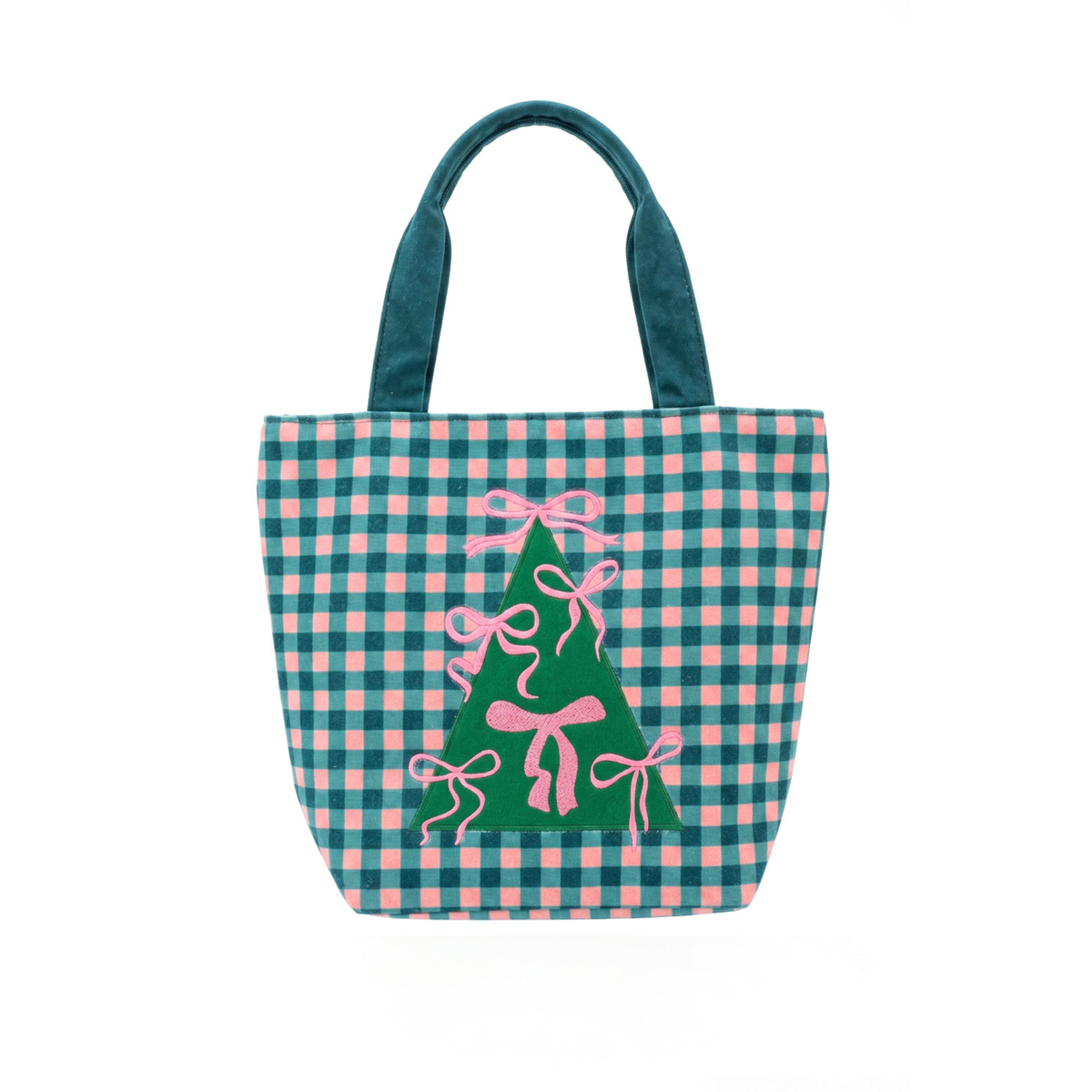 Holiday Gingham Tote Bags