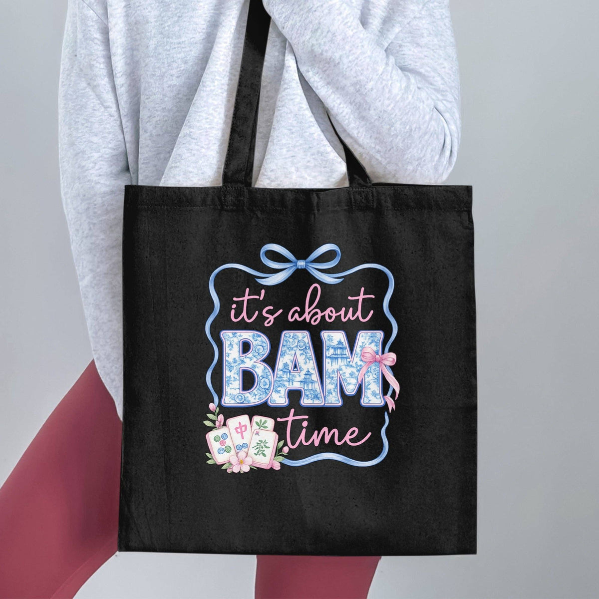 It's About Bam Time Mahjong Inspired Tote Bag