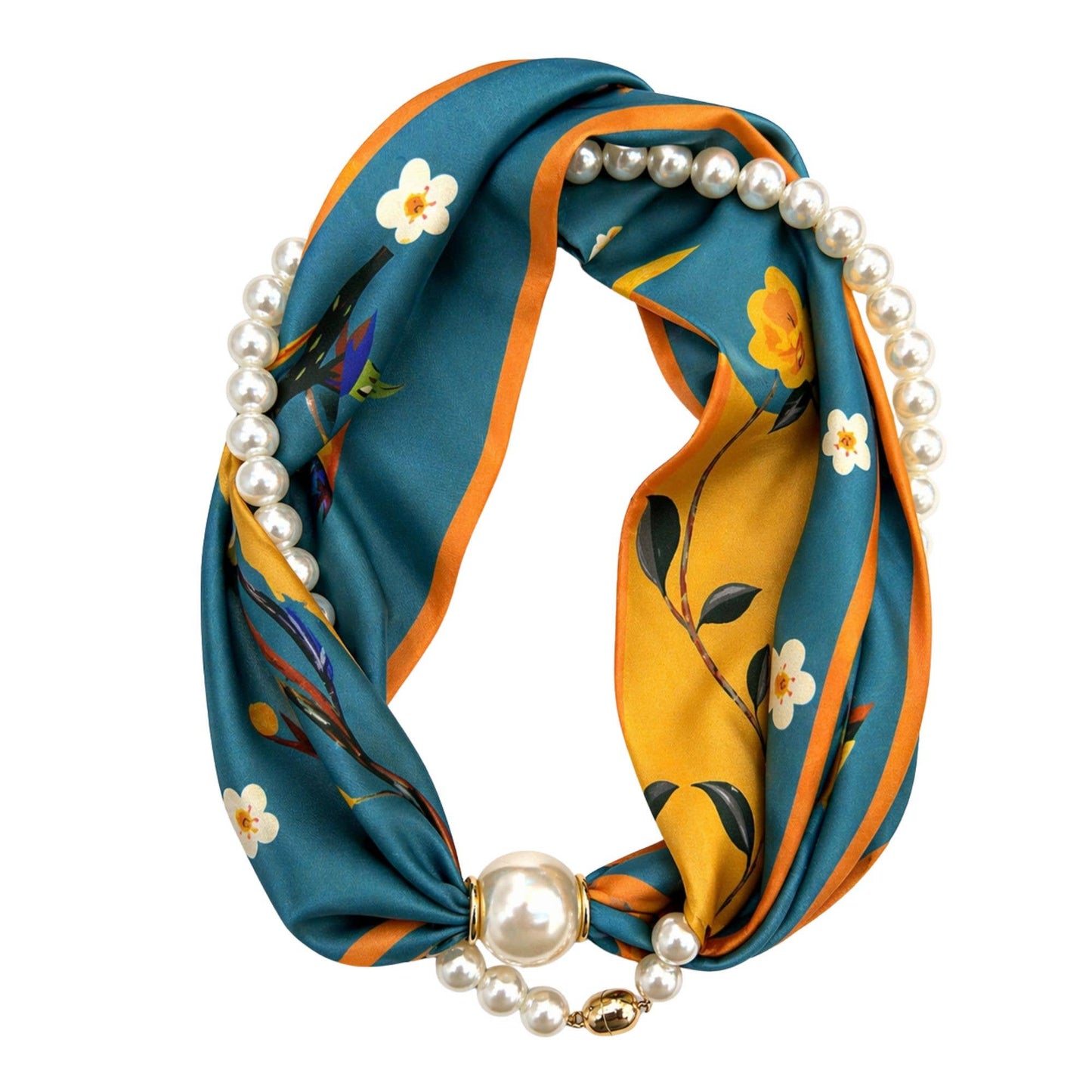 Luxe Pearl Scarf Necklace