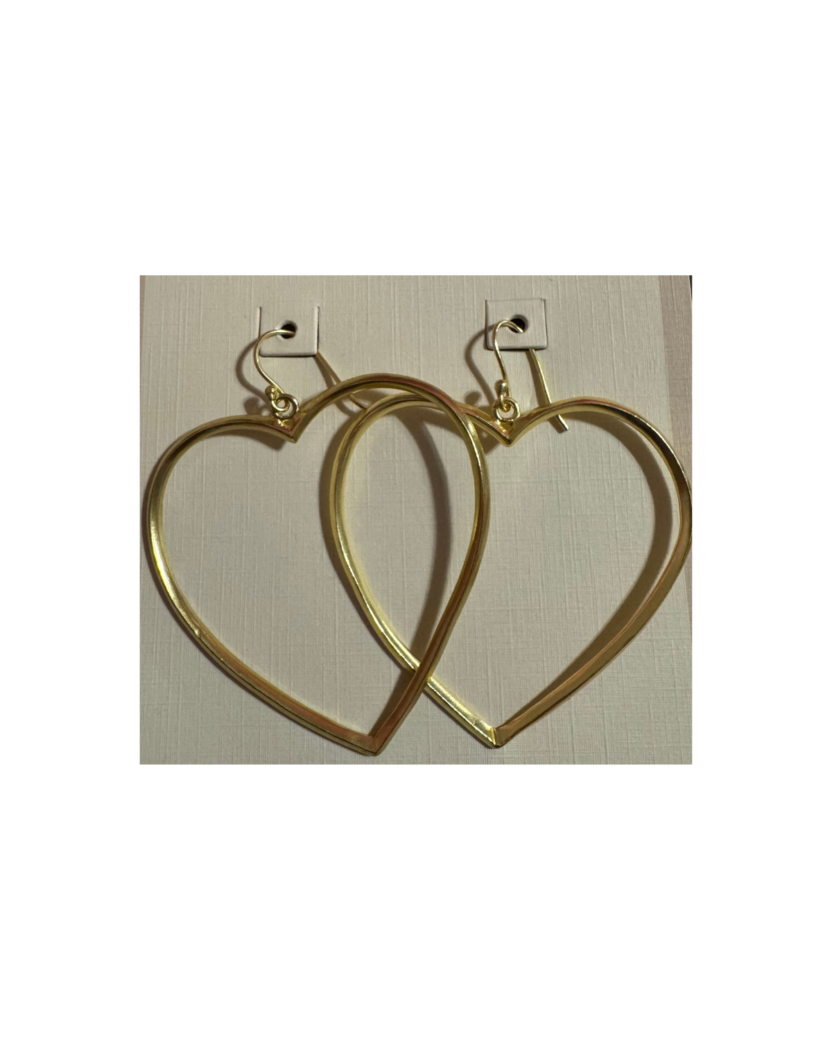 Gold Plated Large Heart Hoop Earrings by Myra Bag