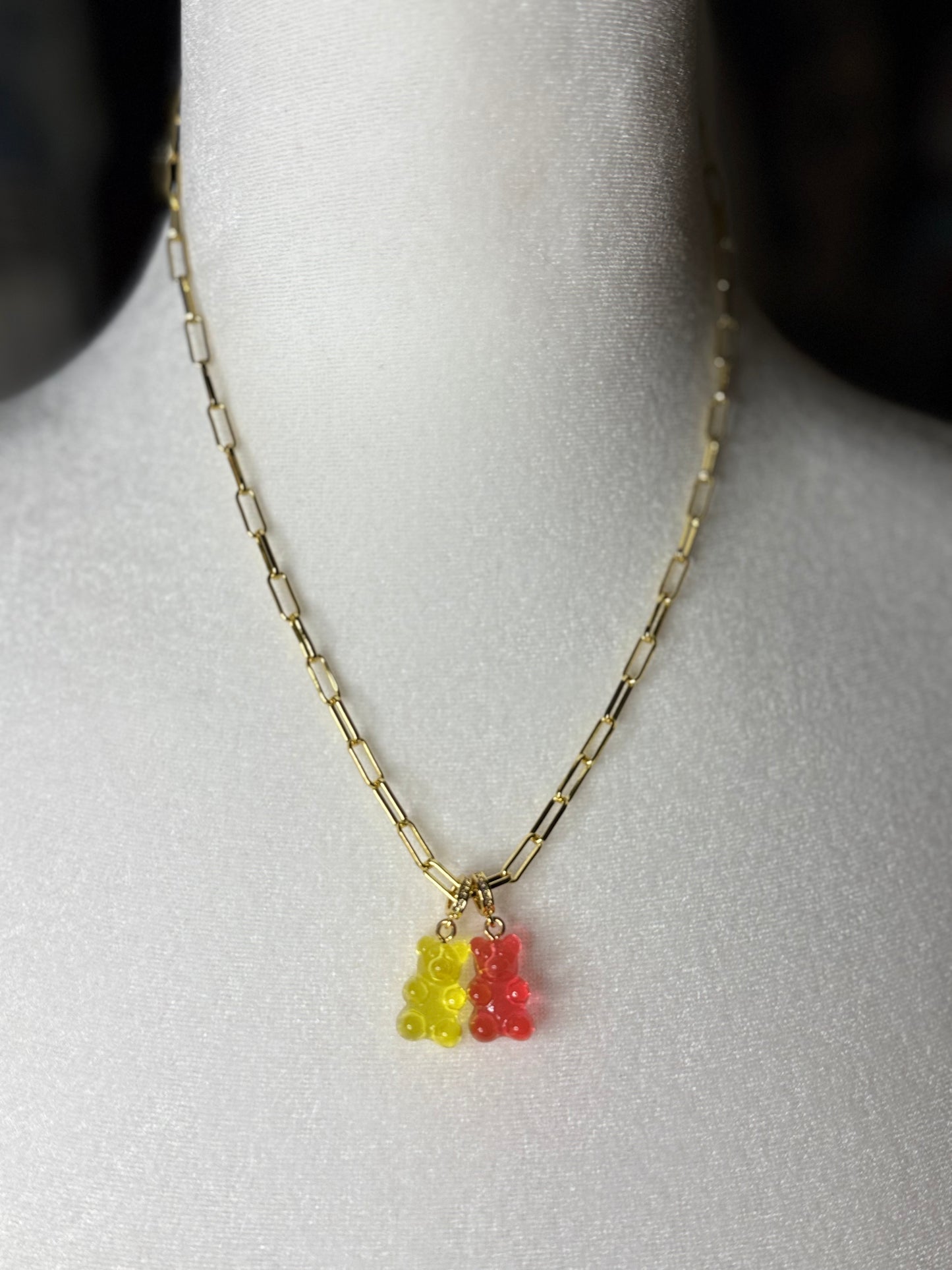 Gold Gummy Bears Necklace