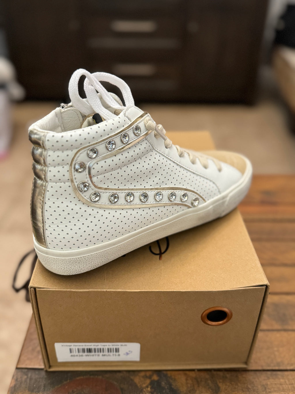 Vintage Havana Excel High Tops in White Multi