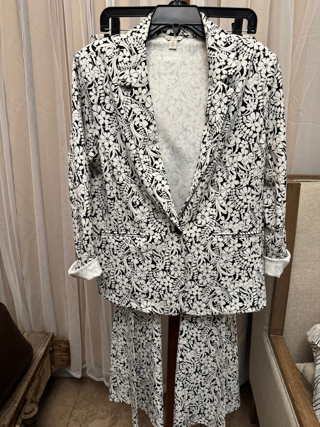 Cato Floral Print Blazer & Pant Set