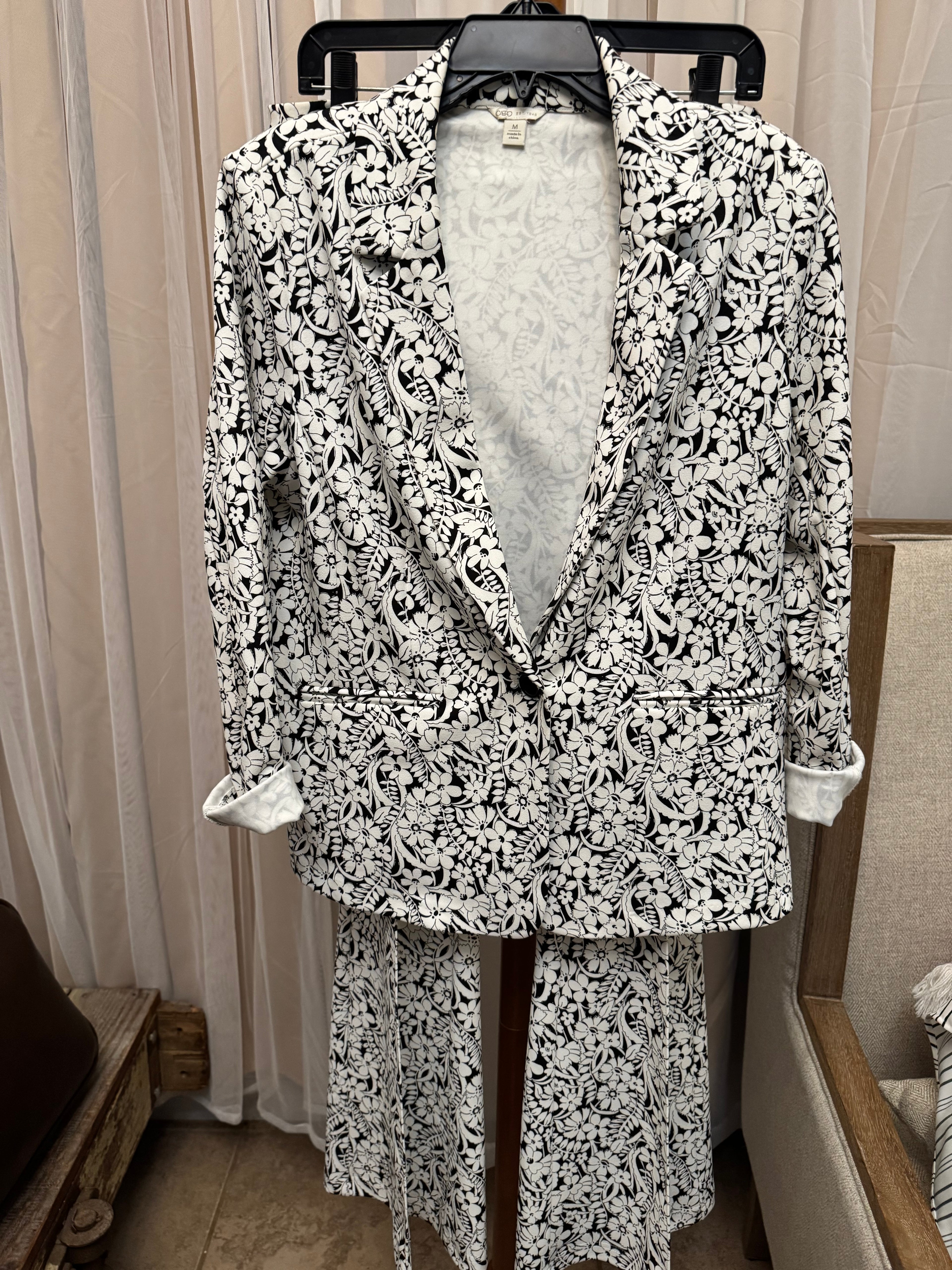 Cato Floral Print Blazer & Pant Set