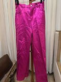 Shimmering Fuschia Faux Leather Pants